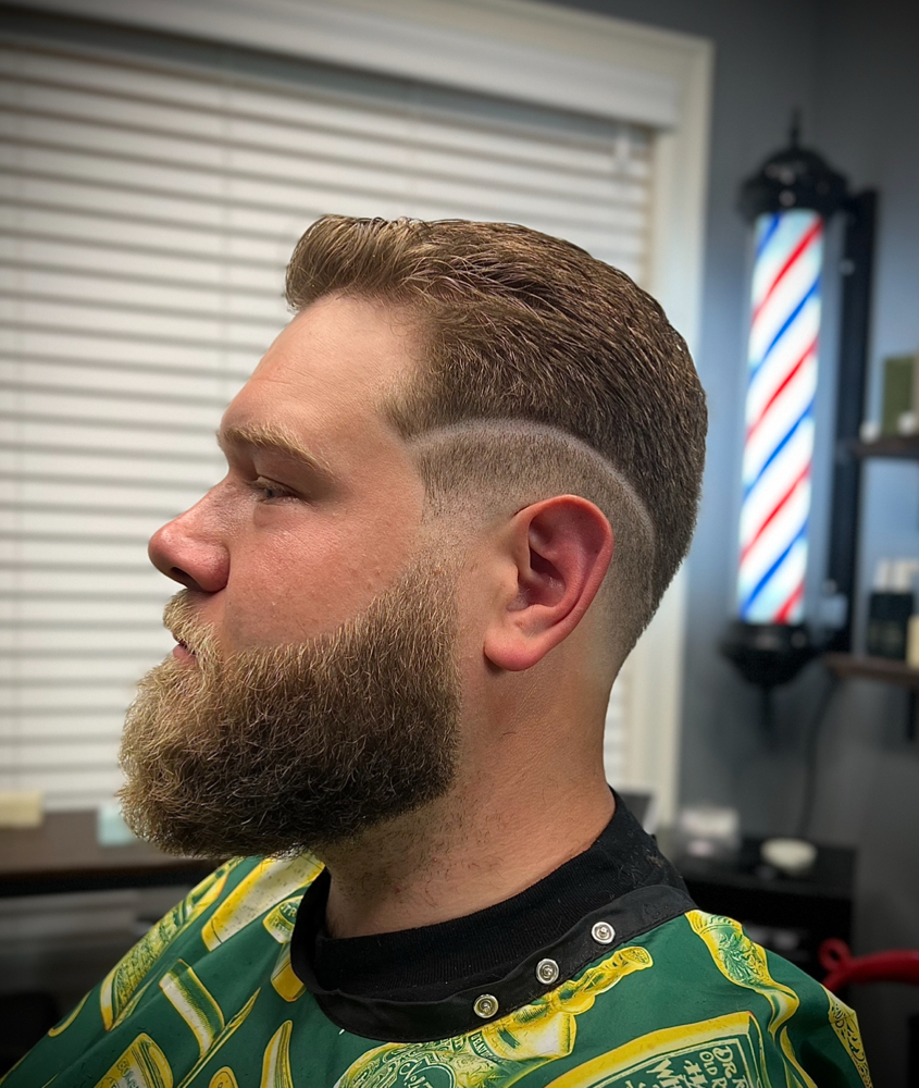 Skin fade with beard